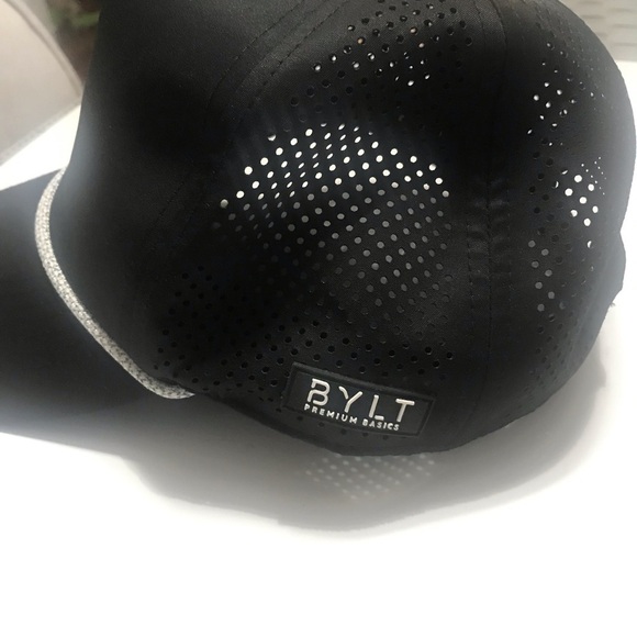 BYLT Cap Hat Mesh Vented Baseball Cap One Size Black Rope Detail OS - Picture 2 of 5